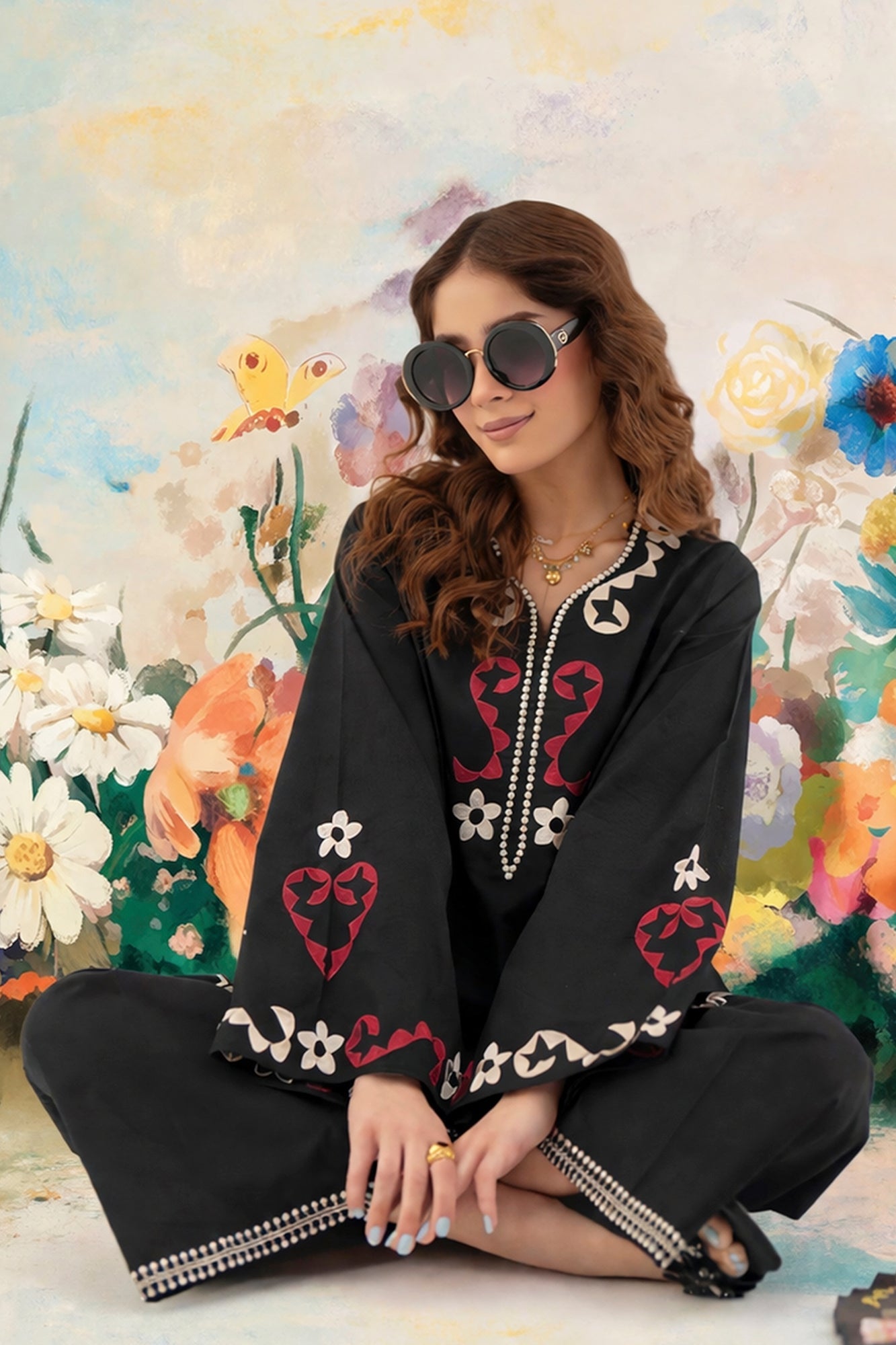 EMBROIDERED SUIT (E7782/102/902)